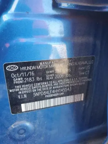 2017 HYUNDAI ELANTRA SE  