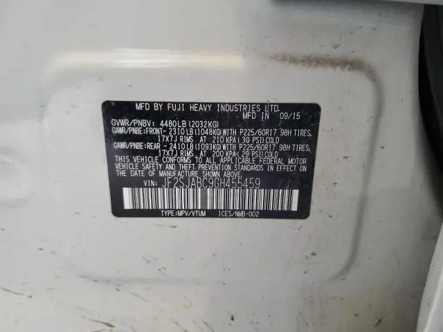 2016 SUBARU FORESTER 2.5I  