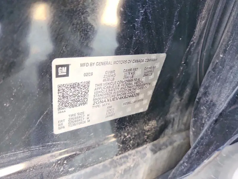 2019 CHEVROLET EQUINOX LT  