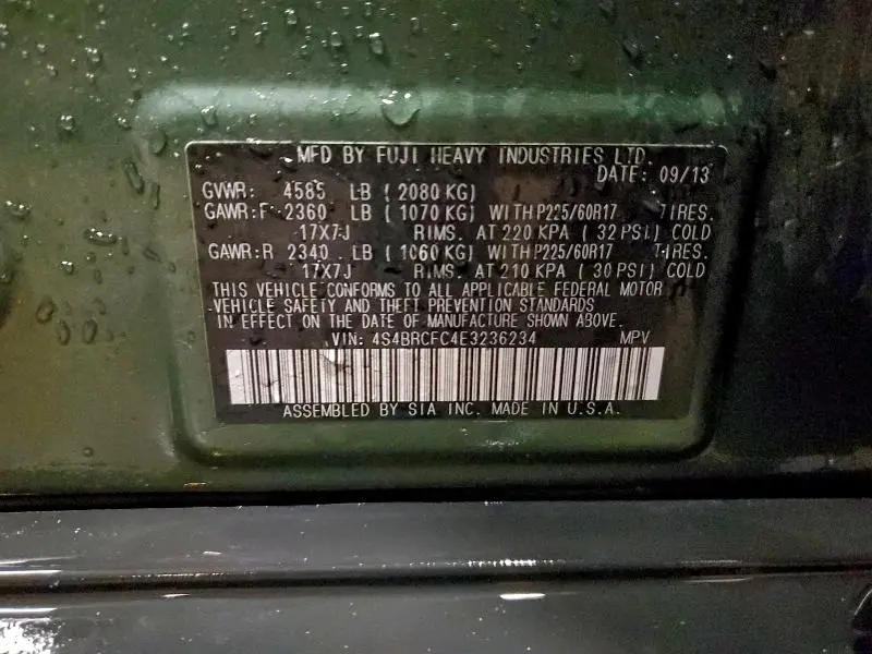 2014 SUBARU OUTBACK 2.5I PREMIUM  