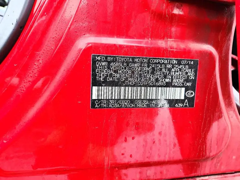 2015 LEXUS IS 250 BASE  