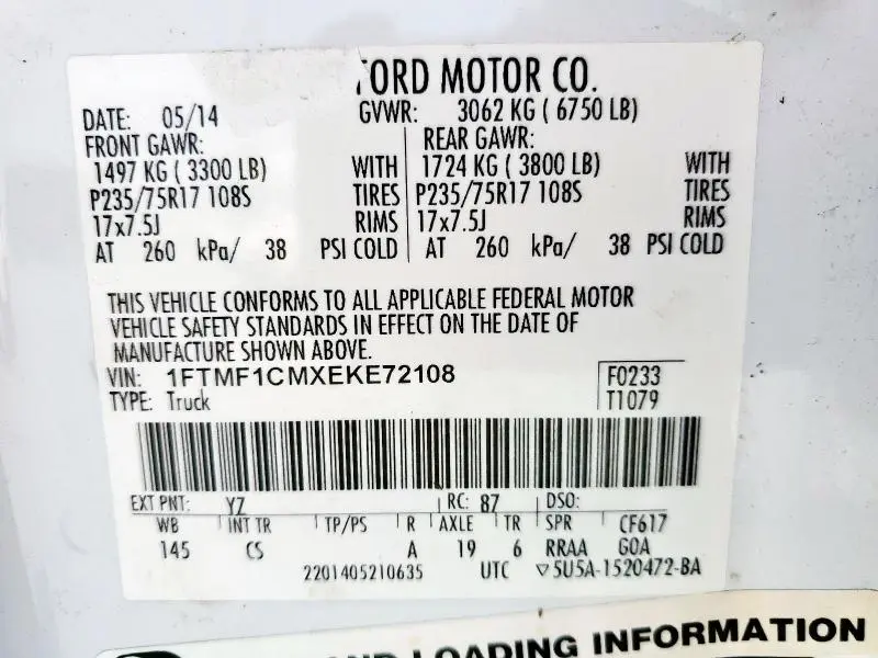 2014 FORD F150   