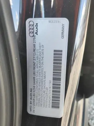 2012 AUDI A6 PRESTIGE  