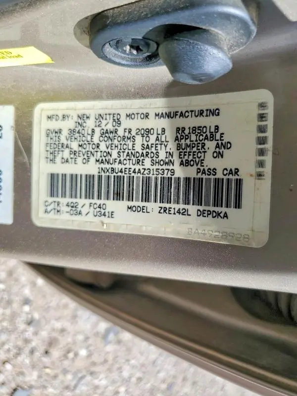 2010 TOYOTA COROLLA LE  