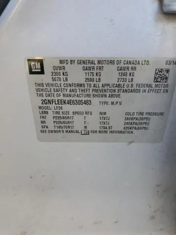 2014 CHEVROLET EQUINOX LS  