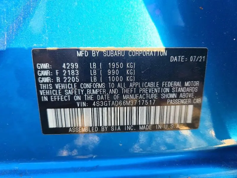 2021 SUBARU IMPREZA PREMIUM  
