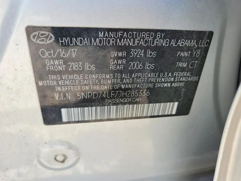 2018 HYUNDAI ELANTRA SE  