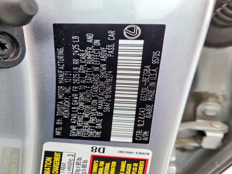 2022 LEXUS ES 350 ULTRA LUXURY  