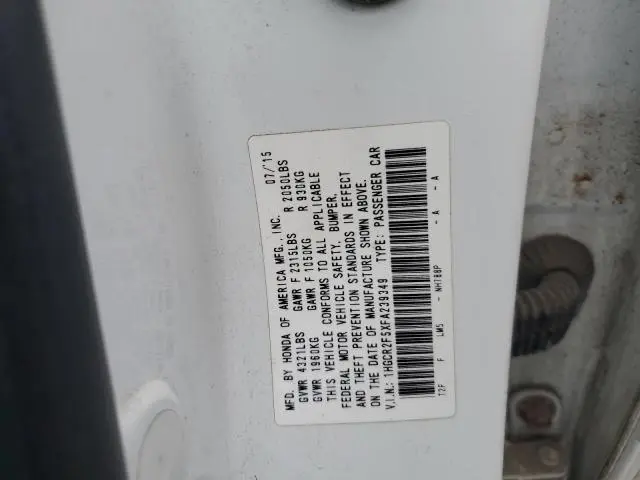 2015 HONDA ACCORD SPORT  