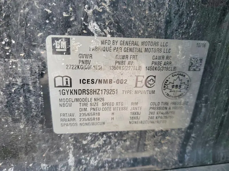 2017 CADILLAC XT5 LUXURY  