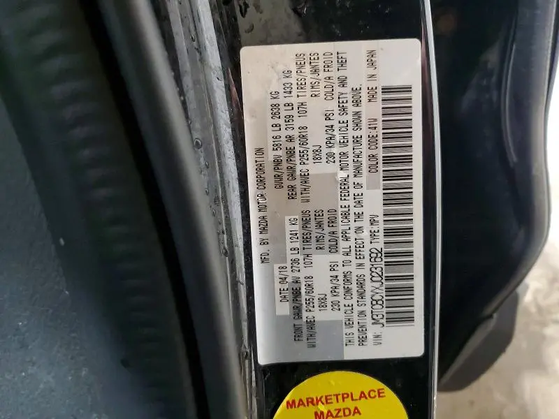 2018 MAZDA CX-9 TOURING  