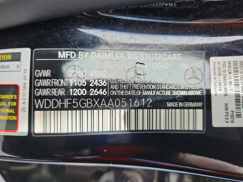 2010 MERCEDES-BENZ E 350  