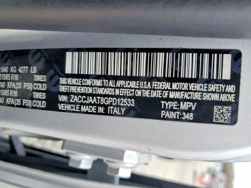 2016 JEEP RENEGADE SPORT  