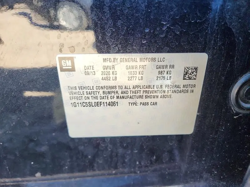 2014 CHEVROLET MALIBU 1LT  