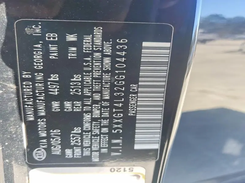 2016 KIA OPTIMA LX  