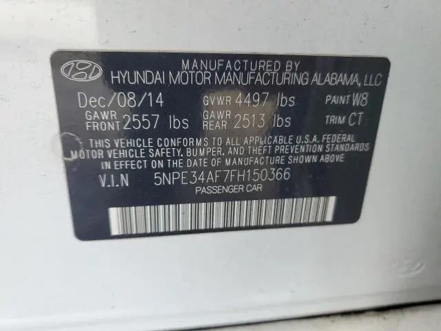 2015 HYUNDAI SONATA SPORT