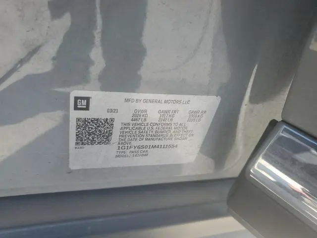2021 CHEVROLET BOLT EV LT  