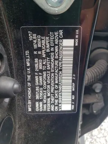 2018 HONDA CIVIC SPORT  