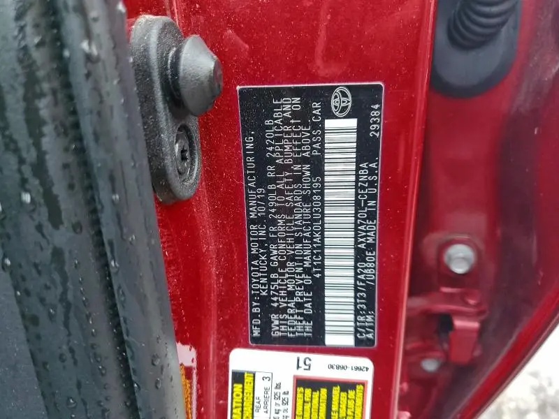 2020 TOYOTA CAMRY LE  