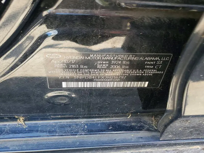 2018 HYUNDAI ELANTRA SEL  