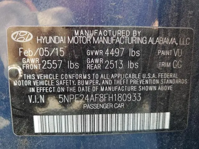 2015 HYUNDAI SONATA SE  