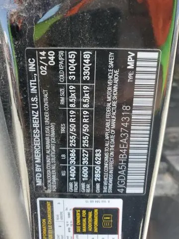 2014 MERCEDES-BENZ ML 350 4MATIC  