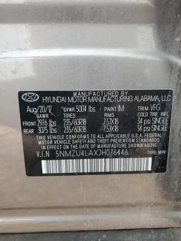 2018 HYUNDAI SANTA FE SPORT   