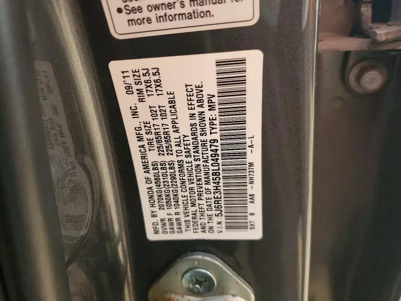 2011 HONDA CR-V SE  