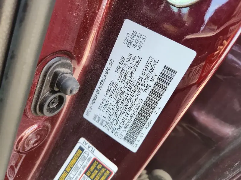2017 HONDA CR-V EX  