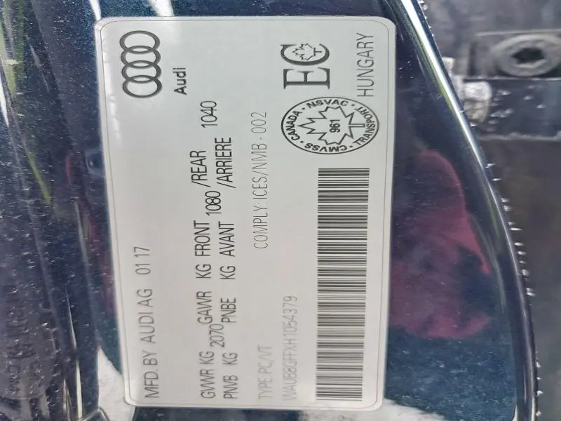 2017 AUDI A3 PREMIUM  