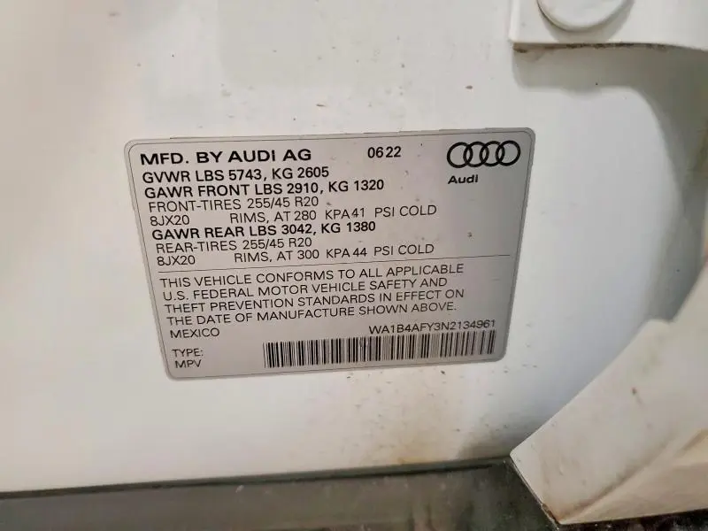 2022 AUDI SQ5 PREMIUM PLUS  