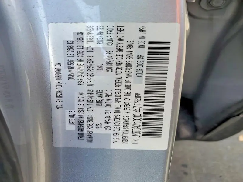 2016 MAZDA CX-9 TOURING  