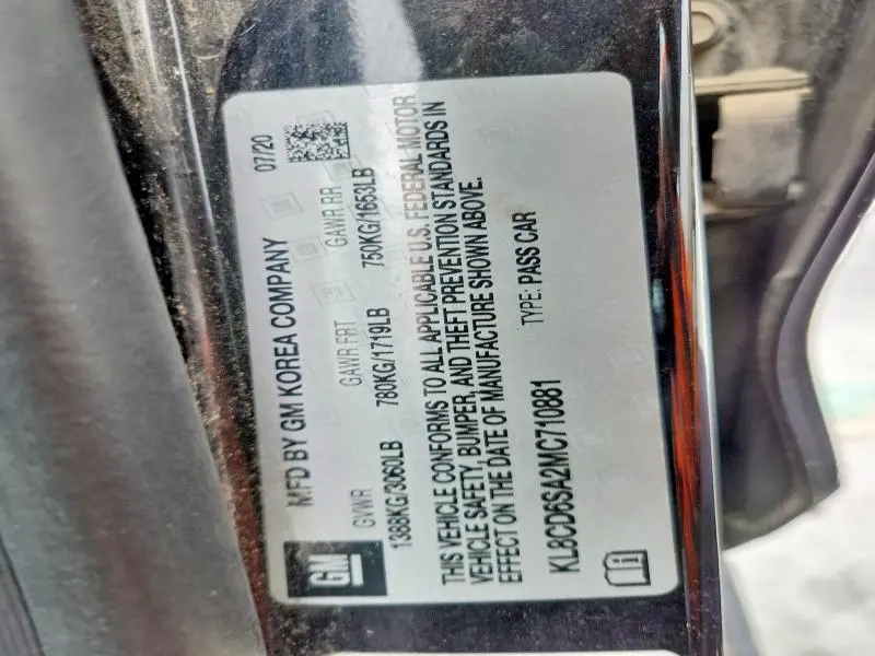 2021 CHEVROLET SPARK 1LT  