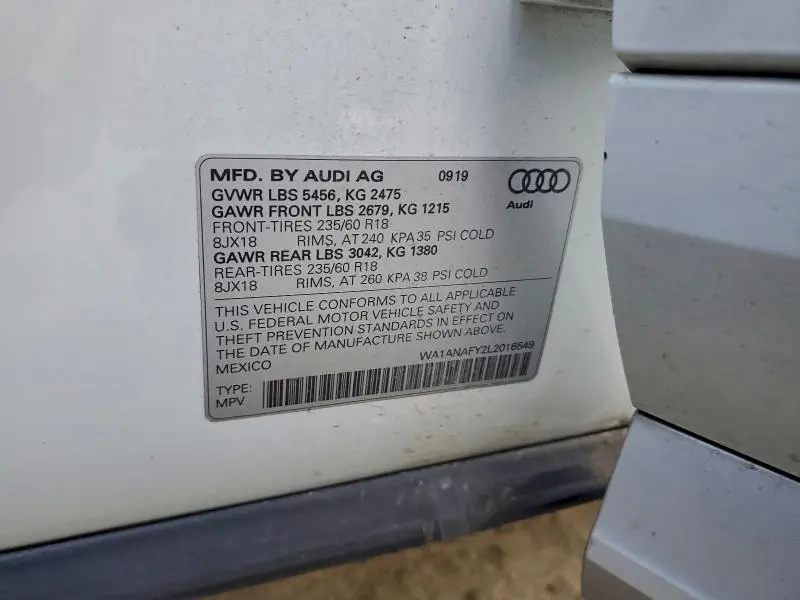 2020 AUDI Q5 PREMIUM  