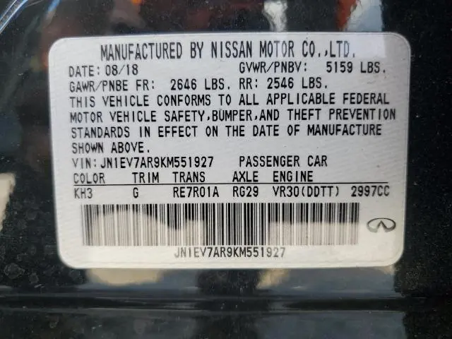 2019 INFINITI Q50 LUXE