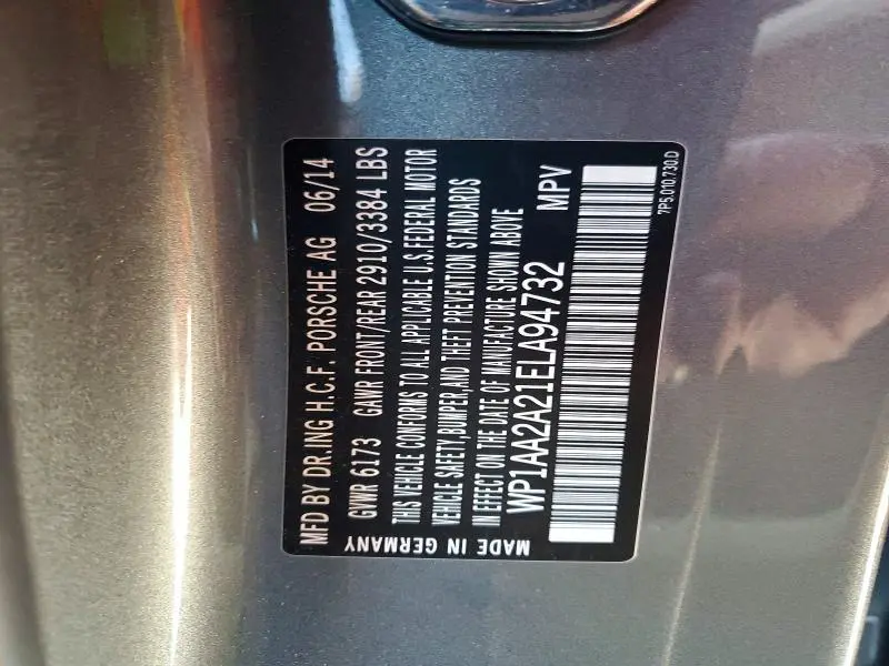 2014 PORSCHE CAYENNE   
