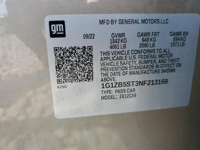 2022 CHEVROLET MALIBU LS  