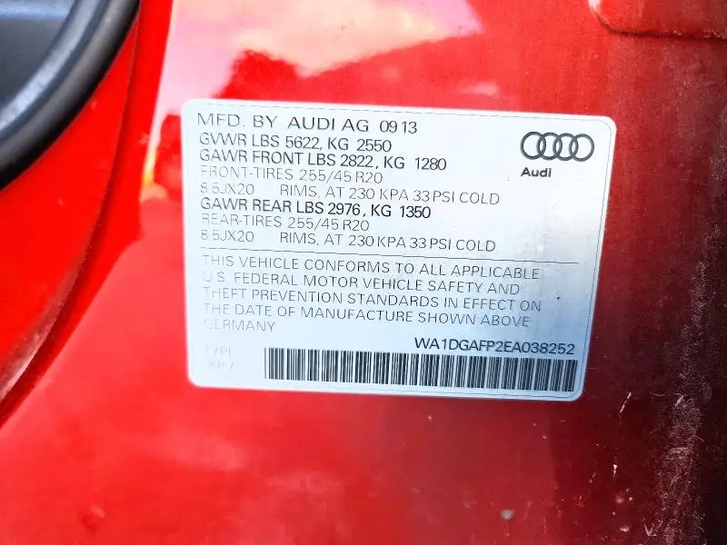 2014 AUDI Q5 PREMIUM PLUS  