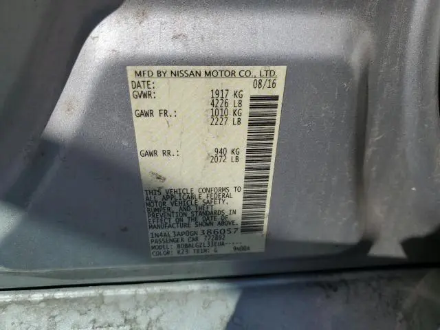 2016 NISSAN ALTIMA 2.5  