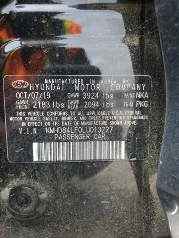2020 HYUNDAI ELANTRA SEL