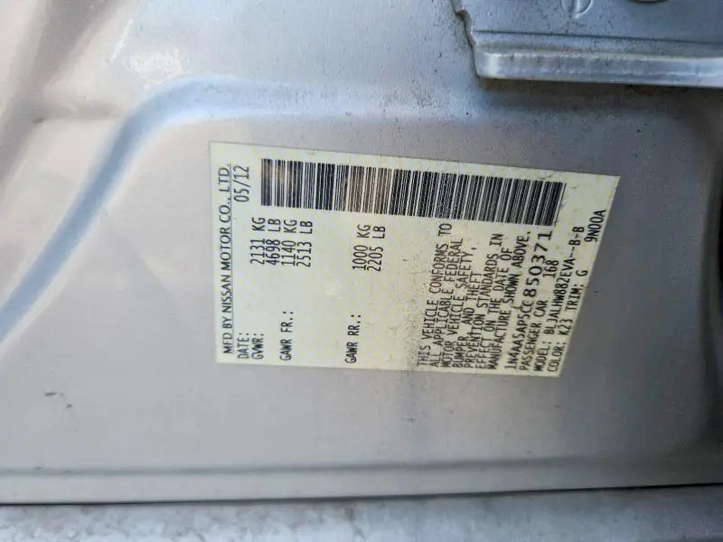2012 NISSAN MAXIMA 3.5 S  