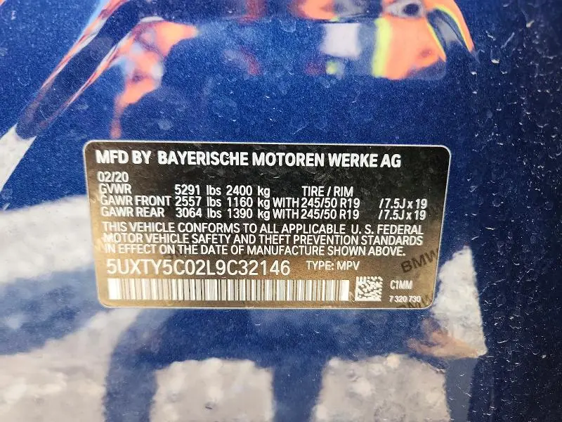 2020 BMW X3 XDRIVE30I  