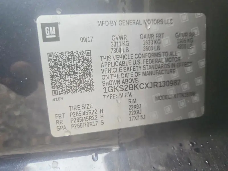 2018 GMC YUKON SLT  
