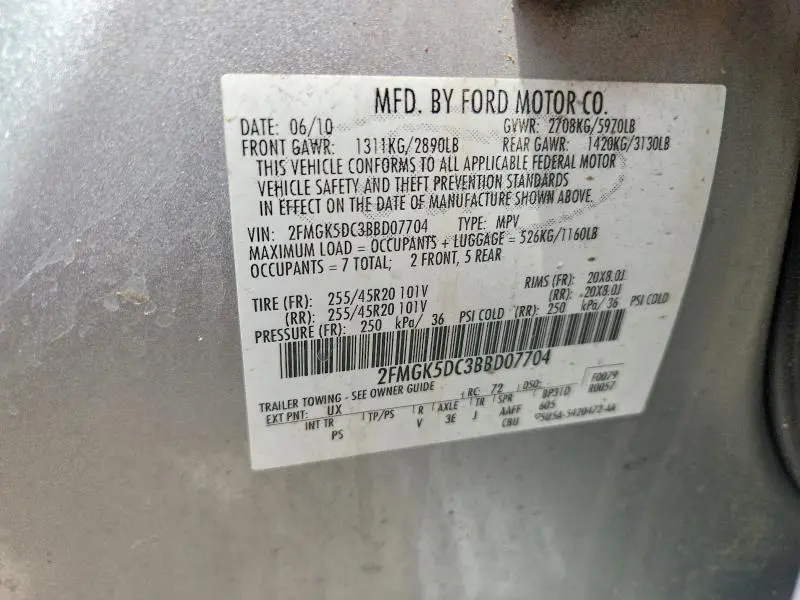 2011 FORD FLEX LIMITED  
