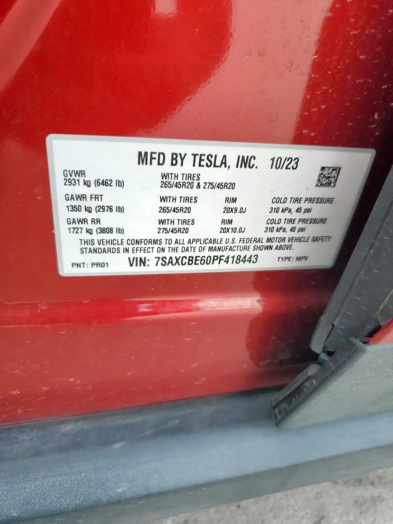 2023 TESLA MODEL X   