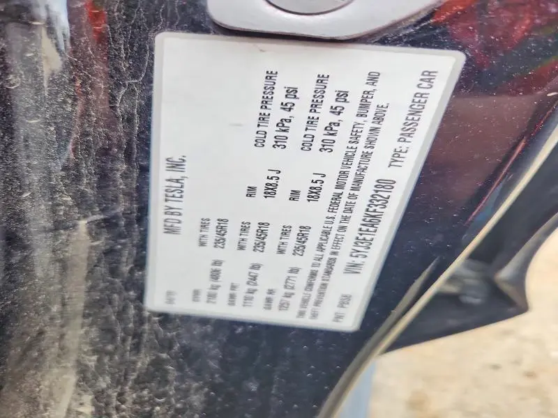 2019 TESLA MODEL 3   