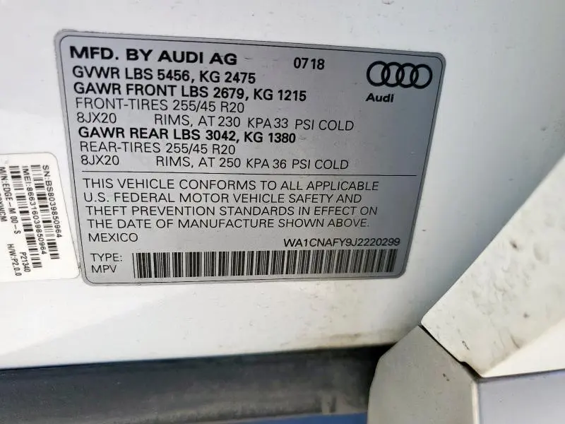 2018 AUDI Q5 PRESTIGE  