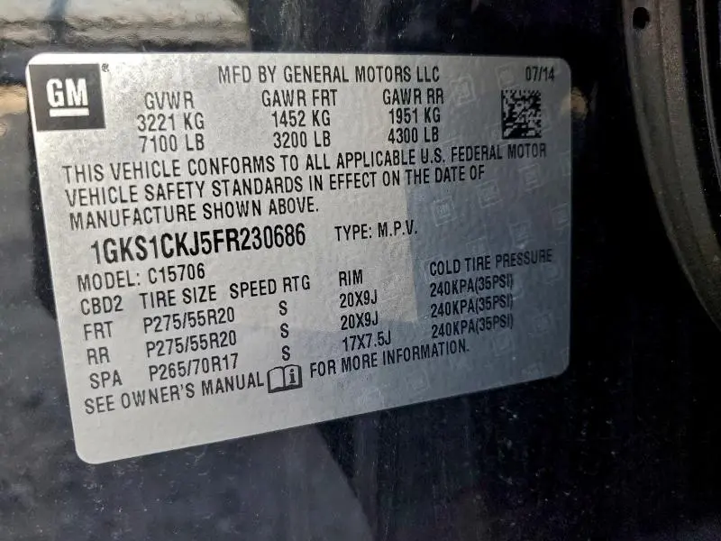 2015 GMC YUKON DENALI  