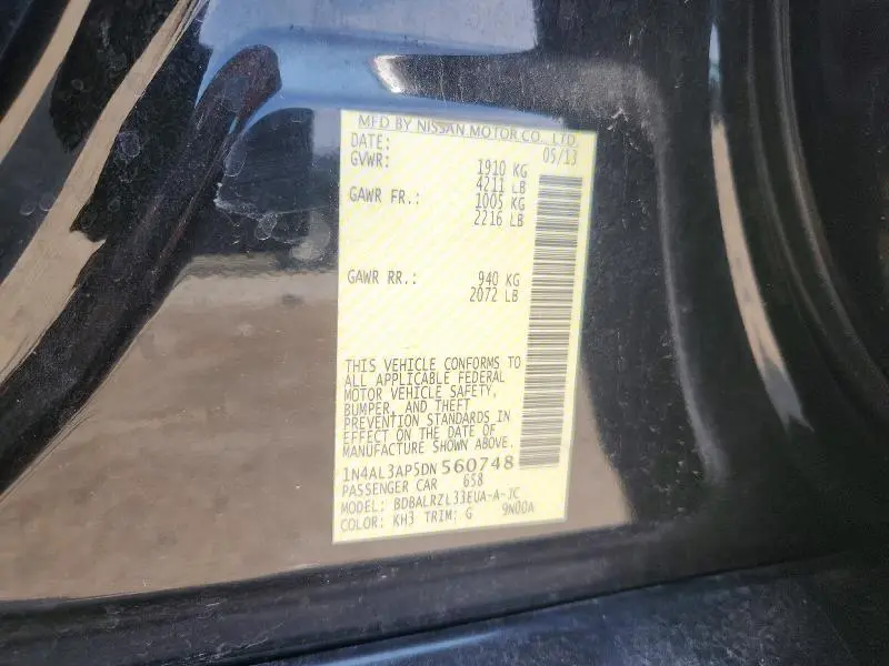 2013 NISSAN ALTIMA 2.5  