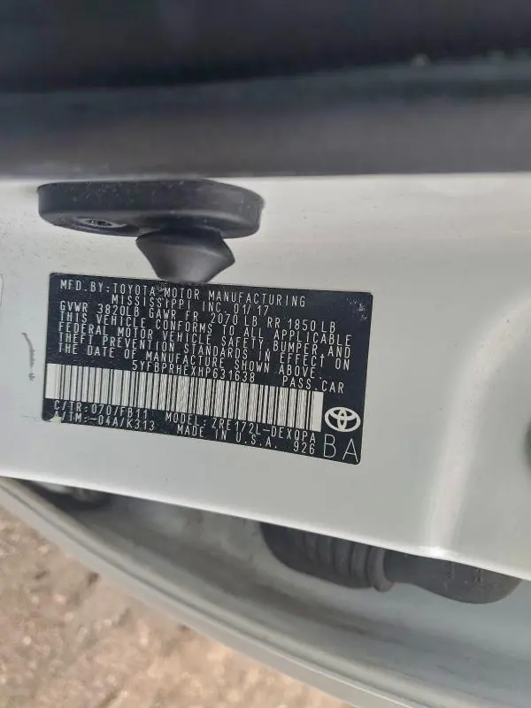 2017 TOYOTA COROLLA LE ECO  